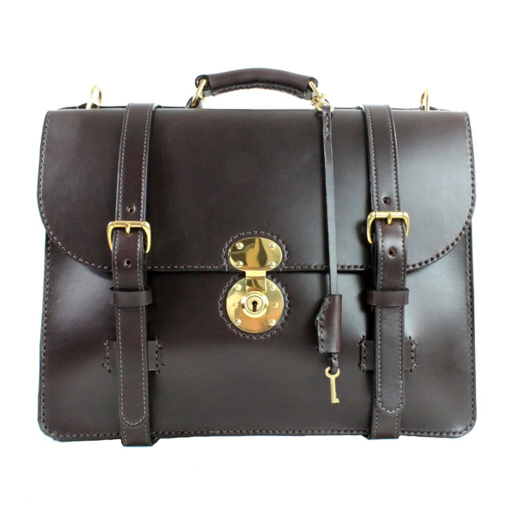 Wallace 2220 Briefcase – USA Bridle Leather Suede Lining 